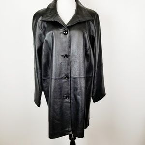 EAST 5th Genuine Leather Long Lined Coat 2X